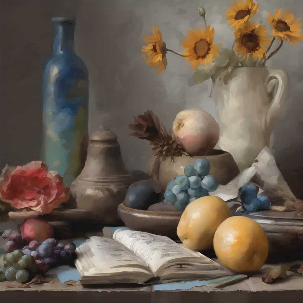 μήνυμα, ζωντανό πίνακα με λουλούδια και φρούτα, τοιστική τέχνη, still life, έργα που άλλαξαν την πορεία της τέχνης.